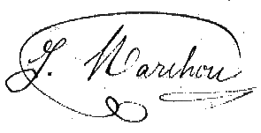 Signature de Jules Marchon en 1865