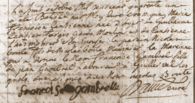 Registre paroissial de Sain-Gilles d'Etampes, 8 octobre 1741