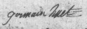 Signature de Germain Huet le 27 avril 1795