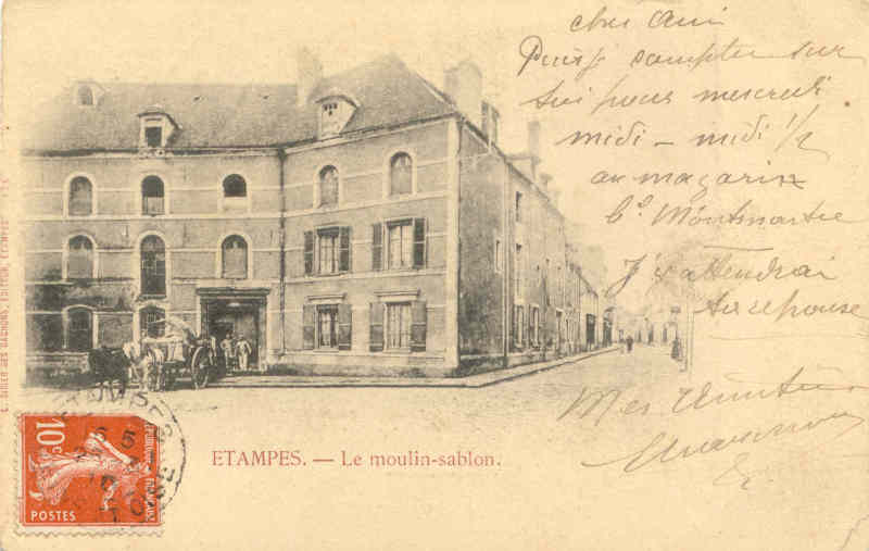 Le moulin Sablon en 1901 (cliché Louis-Didier des Gachons)