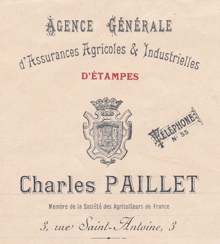 Charles Paillet, assureur à Etampes
