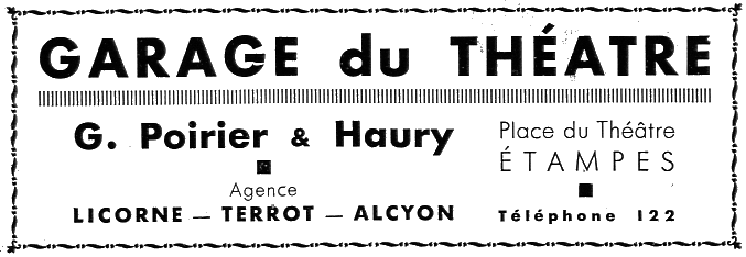 Poirier et Haury, garage du Théâtre