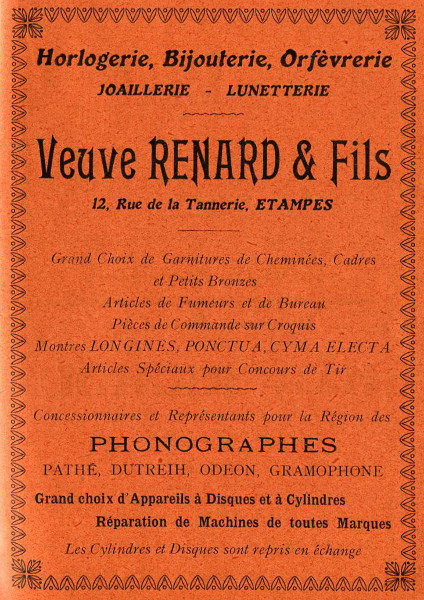 Réclame pour la veuve Renard dans l'Almanach de 1913