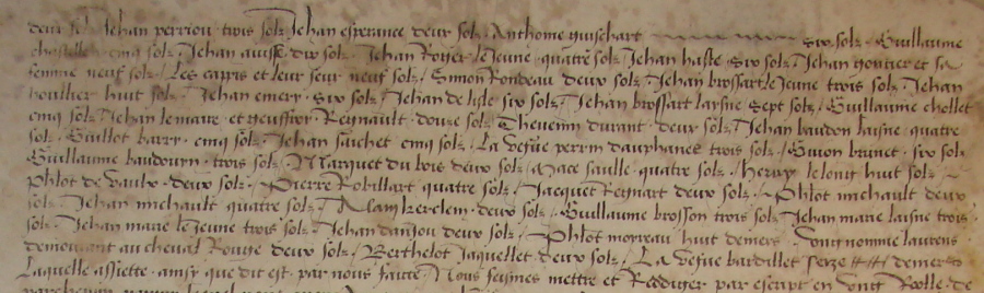 Liste des bourgeois de la Franchise Saint-Gilles en 1571