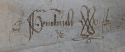 Signature de François Gombault en date du 20 juillet 1480