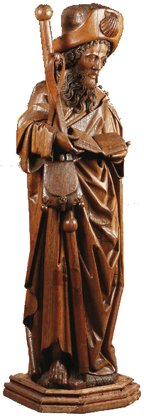 Saint-Jacques (chêne, sculpture flamande du XVe siècle)