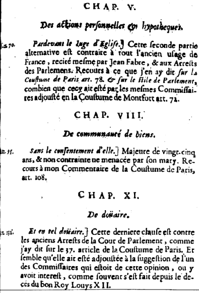 Notes de Du Moulin (édition de 1681)