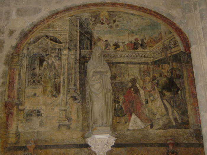 Porte d'entrée de la chapelle du Sépulcre, aujourd'hui sacristie