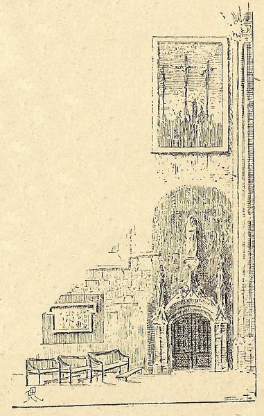 La porte de la sacristie vue par René Ravault en 1902