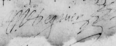 Signature de Nicolas Séguier le 7 août 1610
