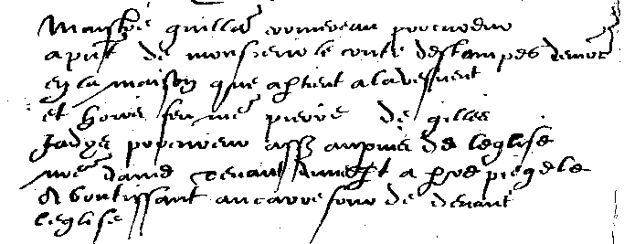 Mention de feu Pierre de Gilles en 1500 (copie de 1519)