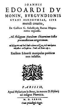 Ouvrage de 1579 contenant des vers de Berjonneau