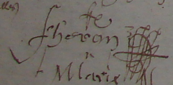 Signature de François Cheron (1590)