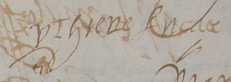 Signature d'Ithière Lucas (Saint-Basile, 3 février 1603)