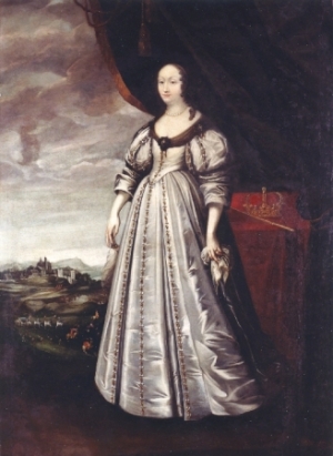 Marie-Louise de Gonzague reine de Pologne, par un peintre polonais inconnu