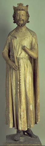 Childebert Ier fondateur de l'abbaye de Saint-Germain-des-Prés (sculpture