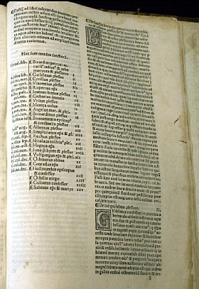 Edition princeps du Catalogus Sanctorum de Petrus de Natalibus (Venise, 1493)