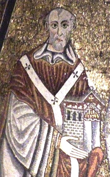 Innocent II, mosaïque de Santa Maria in Trastevere