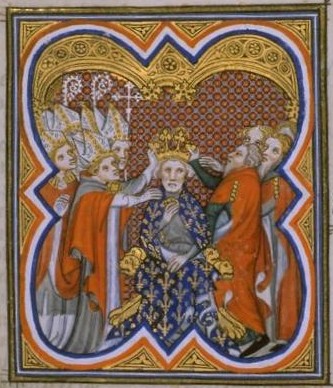 Sacre de Jean II le Bon selon une miniature des Grandes Chroniques de France