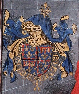 Blason de Jean de Nevers (Statuts, Ordonnances et Armorial de l'Ordre de la Toison d'Or, vers 1473)