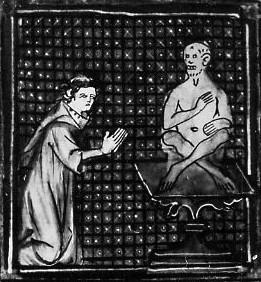 Prière devant une idole, considérée commun démon (bnf, ms arsenal 5069, f°73r)