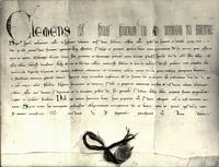Exemple de charte de Clément V (1308)