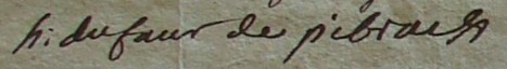 Signature de Jérôme de Pibrac