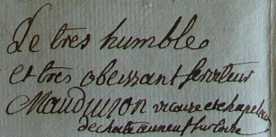 Signature de François Mauduison