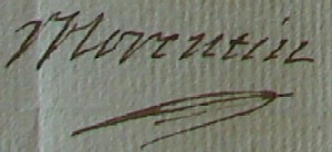 Signature du comte de Saint-Florentin