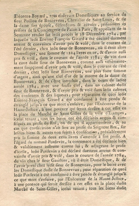 Arrêt du 4 février 1785