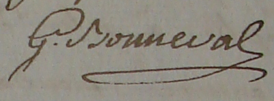 Signature de Germain Bonneval (21 septembre 1793)