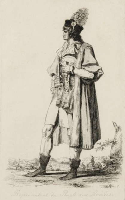 Représentant du peuple aux armées (gravure de Denon d'après une aquarelle de David)