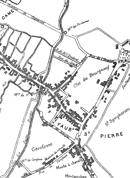 Plan du quartier au 19e siècle par Marquis (1881)