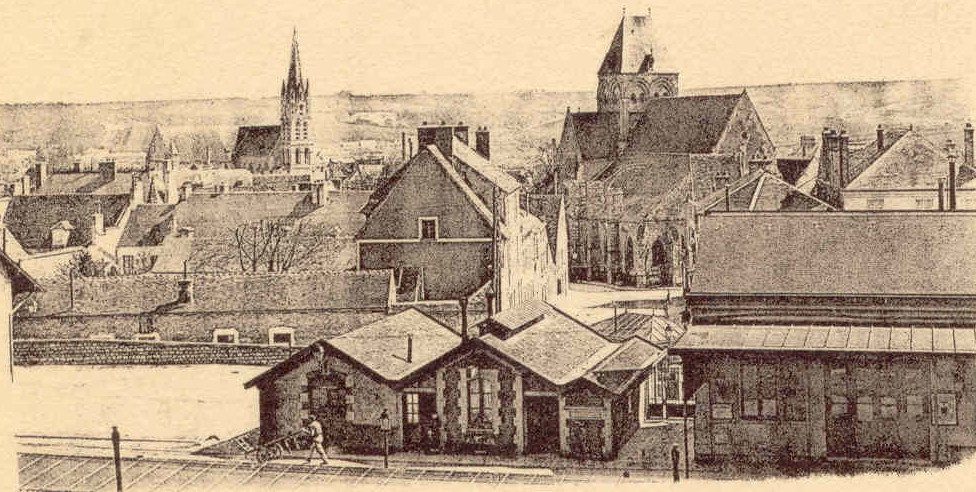 La gare d'Etampes en 1901 (cliché de Louis-Didier des Gachon n°174)