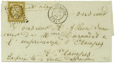 Courrier de 1852