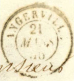 Courrier d'Angerville de 1856