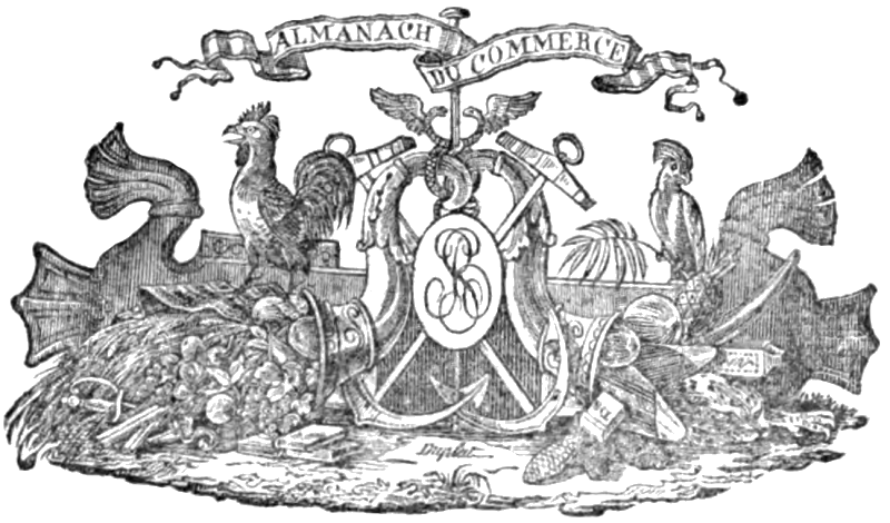 Fontispice de l'Almanach du commerce de 1820