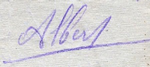 Signature d'Albert