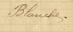 Signature de Blanche