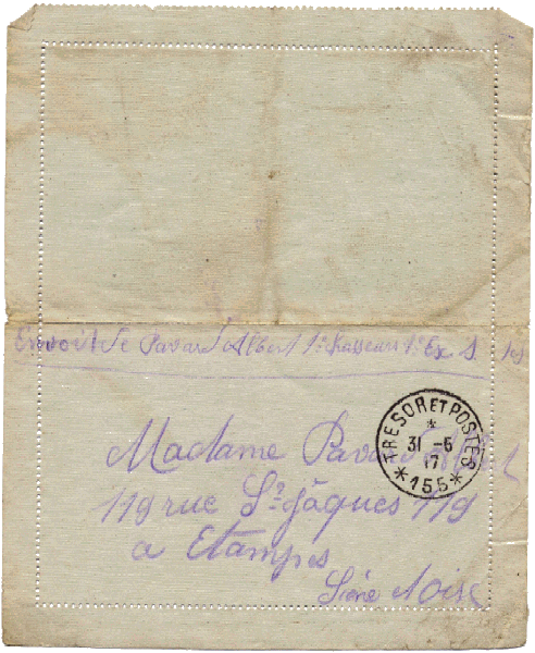 Courrier du 29 mai 1917