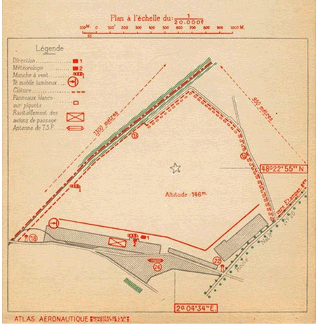 Carte et plan de l'Atlas aéronautique de 1930