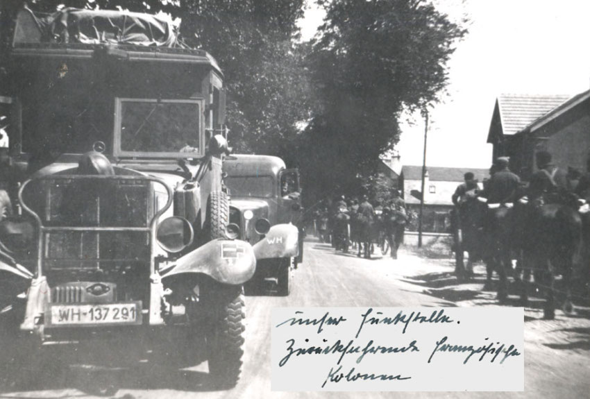 Cliché pris par un fantassin allemand en juin 1940