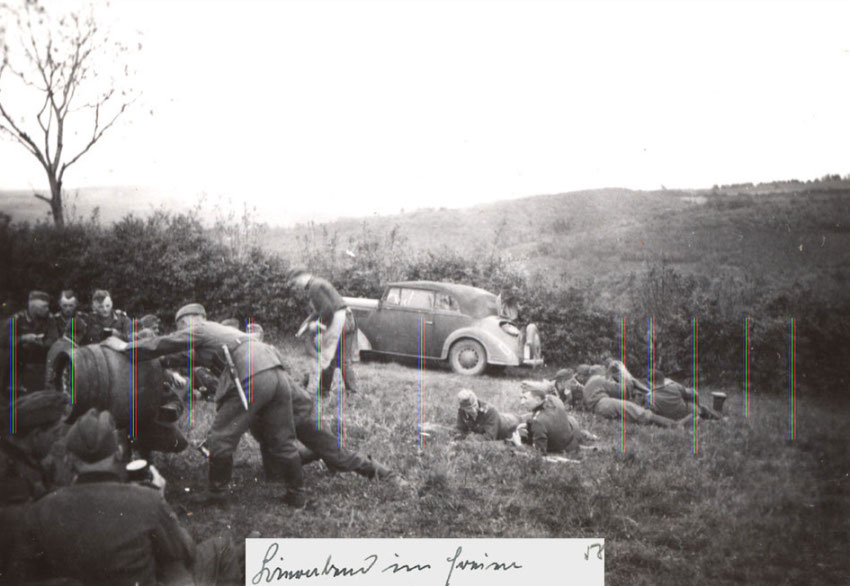 Cliché pris par un fantassin allemand en juin 1940