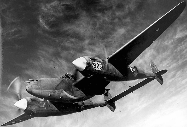 Lockheed P38 Lightening du type de celui que pilotait le lieutenant Cory