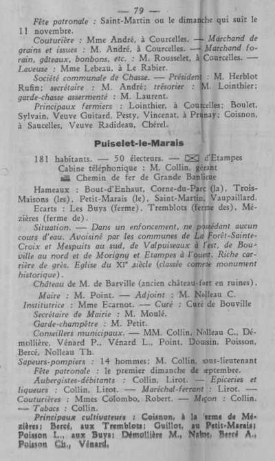 Annuaire des quatre cantons (Abeille d'Etampes, 1930)