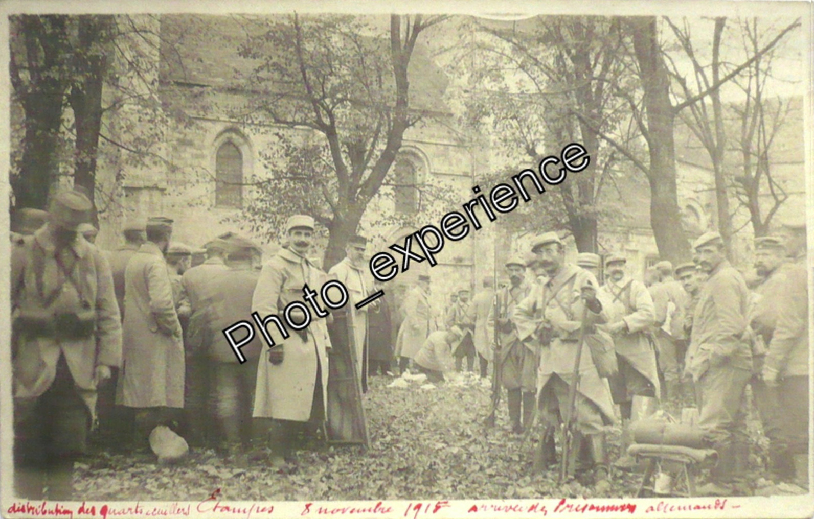 Arrivée des prisonniers allemands à Etampes en novembre 1915