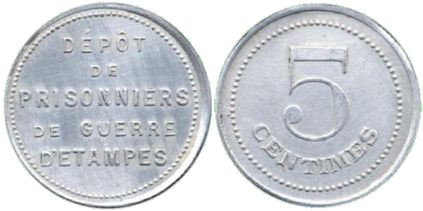 Monnaie de nécessité du dépôt de prisonniers d'Etampes