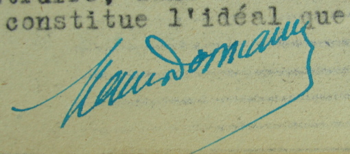 Signature de Maurice Dormann