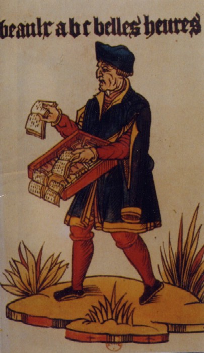 Un colporteur au XVIe siècle (Bibliothèque de l’Arsenal)