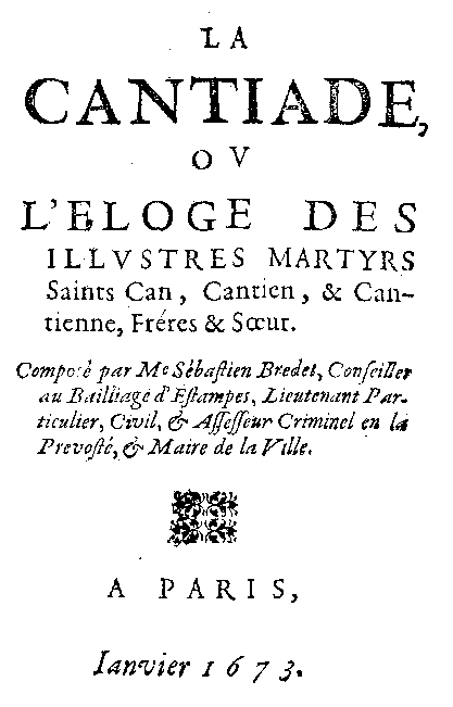 Edition originale de la Cantiade (1673)